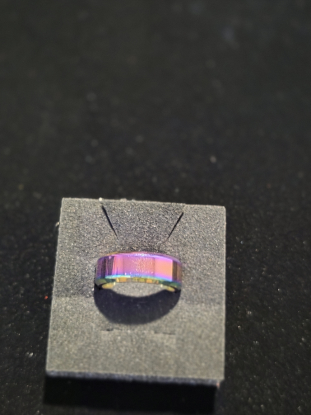 Iridescent Stainless Steel Ring Sz9.5 - Picture 2 of 5